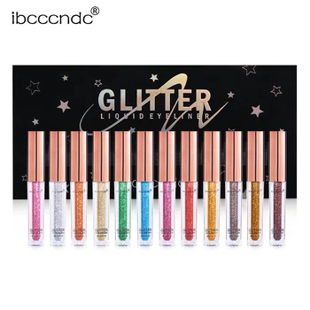 

12 Colors Liquid Eyeliner Glitter Kit Quick Dry Shiny Eye Liner Pen Pencil Eyeshadow Shimmer Eyes Makeup Set Maquiagem