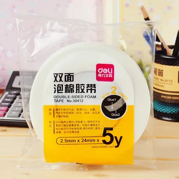 

24MM*4.5M Adhesive Double Sided Tape Super Foam Strong Adhesion White Powerful Doubles Tape For School Stationery Office