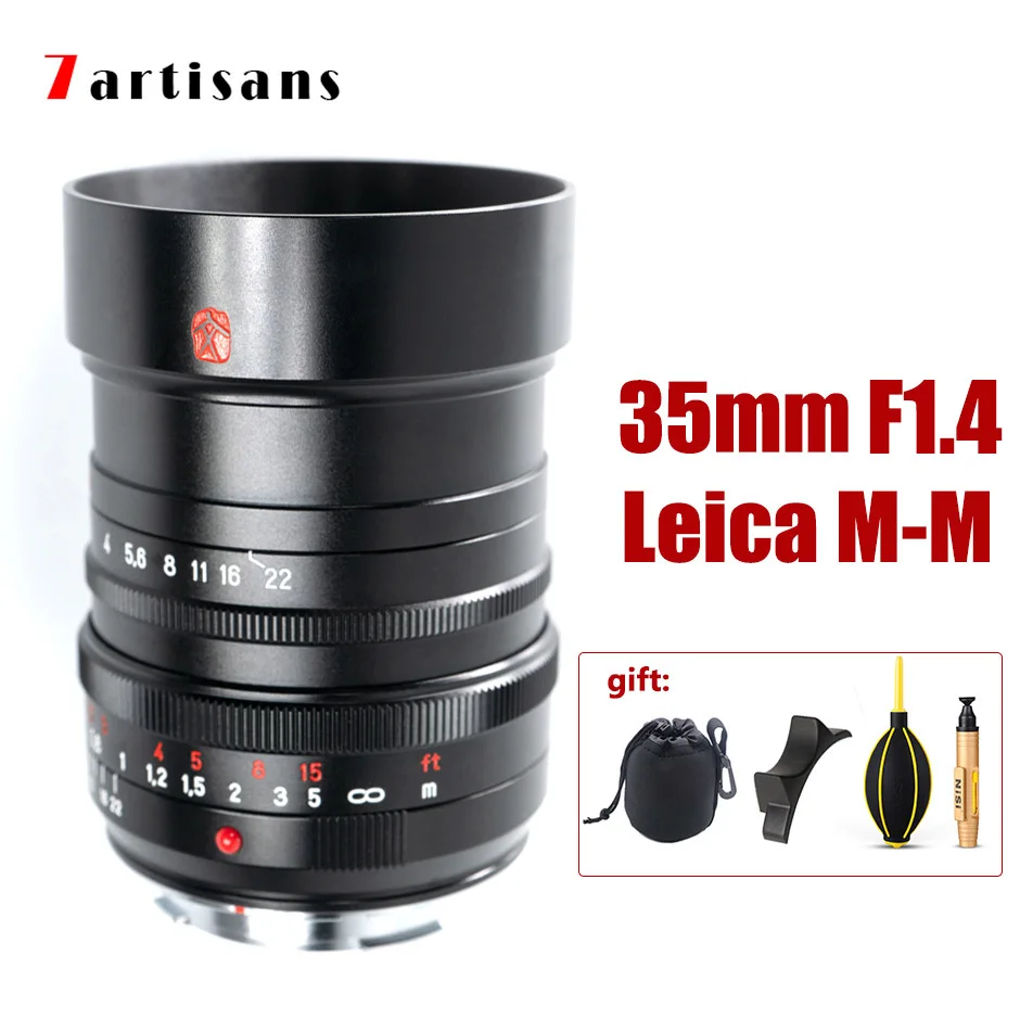 US $429.00 7Artisans 35mm F14 MM Lens Manual MF Camera Lens For Leica M Mount Cameras To M240 M3 M6 M7 M8 M9 M10