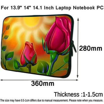 

Sleeve Fashion 13.9" 14" Computer Carrying Bag Cover Pouch For Girls Women Prints Briefcase 14.1 Inch Notebook Case New Arrival
