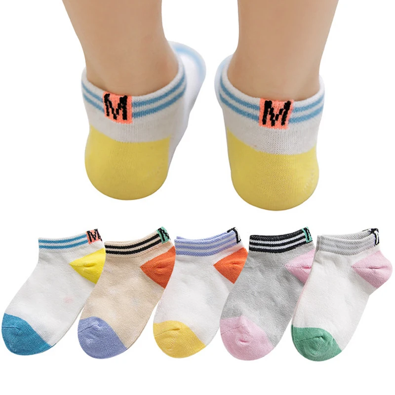 5 Pairs/Lot 1-12Y Spring Summer Children Breathable Mesh Socks Boy Girl Cotton Casual Baby Fashion Clothes Accessories