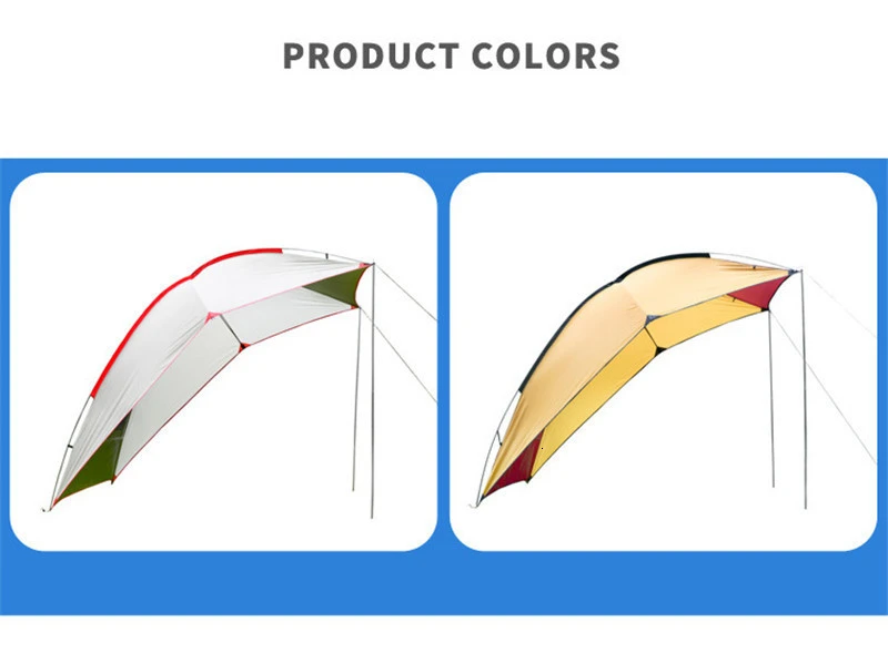 Outdoor Folding Car Tent Camping Shelter Anti-UV Garden Fishing Waterproof Car Awning Tent Picnic Sun Shelter Beach 5-8 Persons (11)