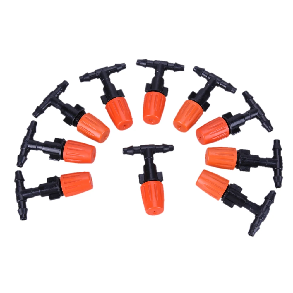 10pcs Nozzle Water Control Sprayer Diy Micro Drip Irrigation Plant Self Watering Garden Mist Sprinkler With Hose Sprinklers garden sprinkler,plants irrigation kits,plant waterer,irrigation sprinklers,garden irrigation nozzle,drip irrigation sprinklers,garden sprayer nozzles