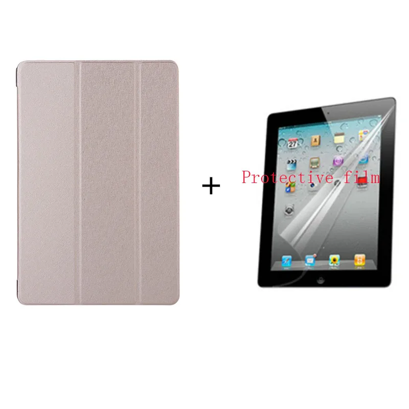 gold and film 3 сложения легкий жесткий чехол для планшета для Apple ipad 7 7 10," A2200 A2198 A2232 чехол прозрачный+ pu защитный чехол - Цвет: gold and film
