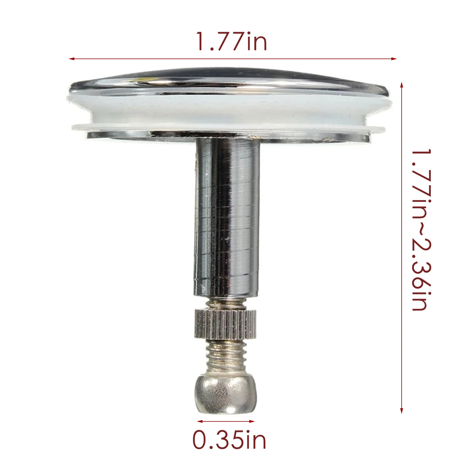 1PCS 42-45mm Bathtub Plug Bath Pop Up Waste Plug Only Flat Seal Brass Bathroom Replacement Tub Drain Drainer Strainer