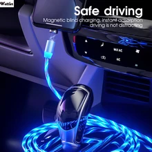 Магнитный светодиодный кабель для быстрой зарядки, магнитный кабель Micro USB Type-C для Honor 20 10 8X, зарядное устройство для iphone X, Samsung S8, S10, A50, A70 Магнитный светодиодный кабель для быстрой зарядки, магнитный кабель Micro USB Type-C для Honor 20 10 8X, зарядное устройство для iphone X, Samsung S8, S10, A50, A70