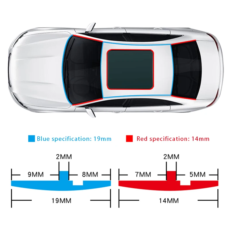 Автомобильная уплотнительная лента 14/19 мм автомобильная защитная кромка двери
