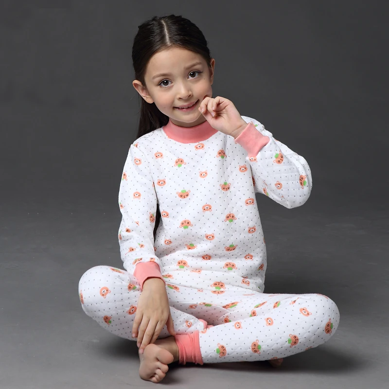 Winter Kids Pajamas Sets 3 Layers Cotton Thick Pajamas for Boys Toddler Jammies Kids Pijamas Soft Girls Infant Christmas Pajamas