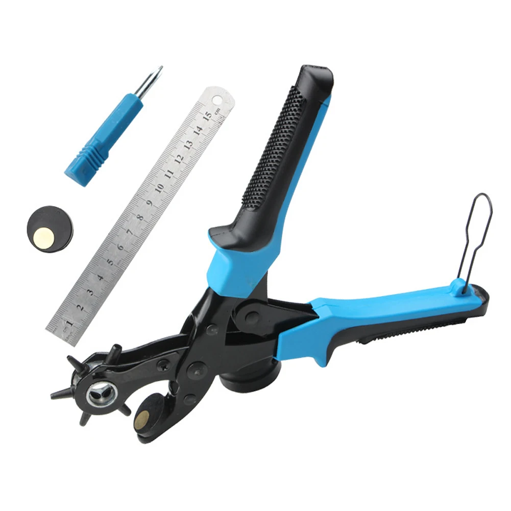 Tool Belt Craft Plier Multifunctional Puncher Hole Punch Revolving Leather | Дом и сад