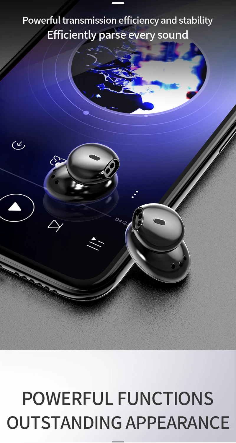 Q1 Многофункциональный TWS беспроводной Bluetooth 5,0 наушники сенсорные наушники MP3 плеер фонари с 6000 мАч Внешний аккумулятор для телефона