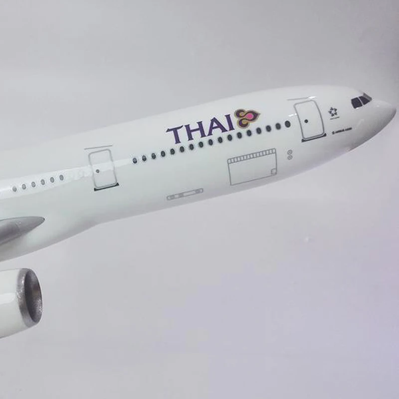 1/150 масштаб 47 см B747 модель самолета Thai Airways модель самолета с светильник и колесами полимерная модель самолета для коллекционного подарка