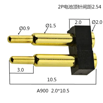 

2PIN Pogopin 2.54 Pitch. Conductive Probe Retractable, Spring Thimble, Charging Spring Pin
