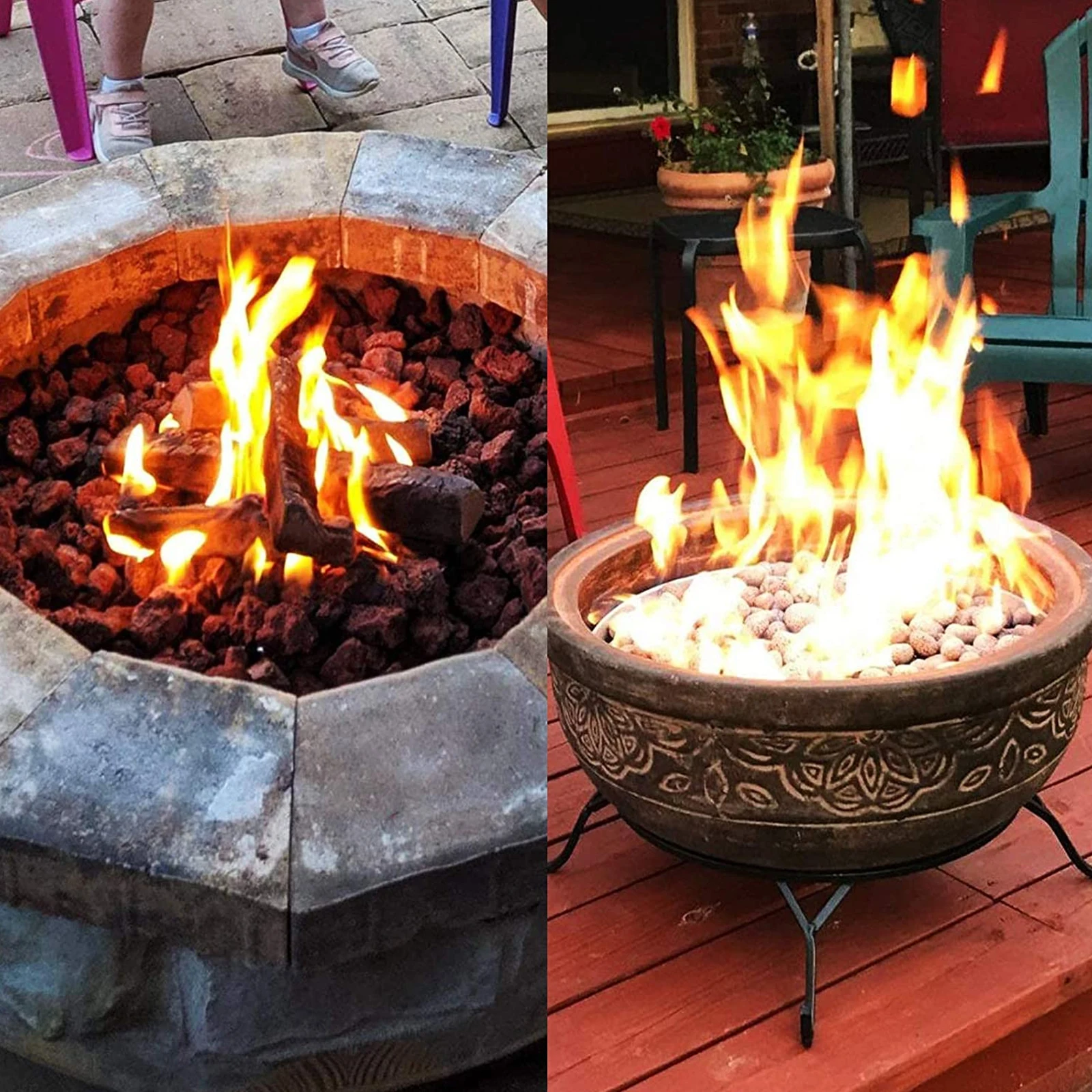 MENSI Low Pressure LPG Propane Gas Fireplace Fire Pit Flame, 56 OFF