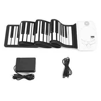 

Portable 88 Keys Roll Up Piano - Upgrade Version Flexible Eelectronic Piano with intelligent processing chips MP3 Stereo Speaker