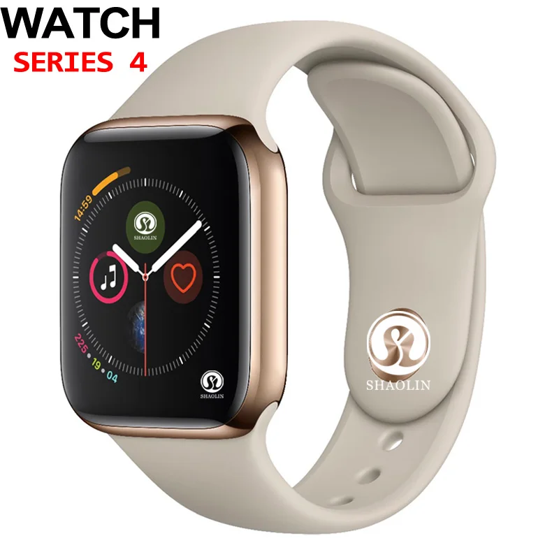 Kaufen 50% off 42mm Smart Uhr Serie 4 Uhr Push Nachricht Bluetooth Konnektivität Für Android handy IOS apple iPhone 5 7 8 X Smartwatch