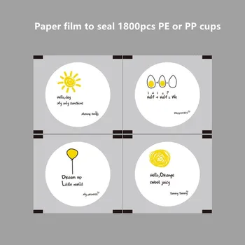 

Custom Made Pierce-it-Lite to Seal 1800pcs Disposable Paper Plastic Calibre 95 90mm Cups Membrane Cover Lids
