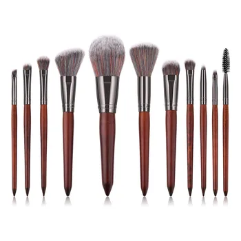 

11Pcs Makeup Brushes Set Cosmetic Foundation Powder Blush Eye Shadow Lip Blend Wooden Make Up Brush Tool Kit Maquiagem
