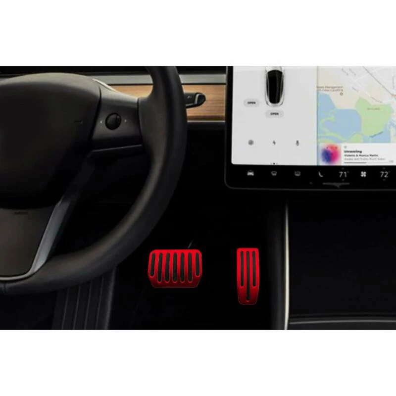 Алюминиевый сплав подножка дроссельная заслонка педали Крышка для Tesla модель 3 Противоскользящий комплект