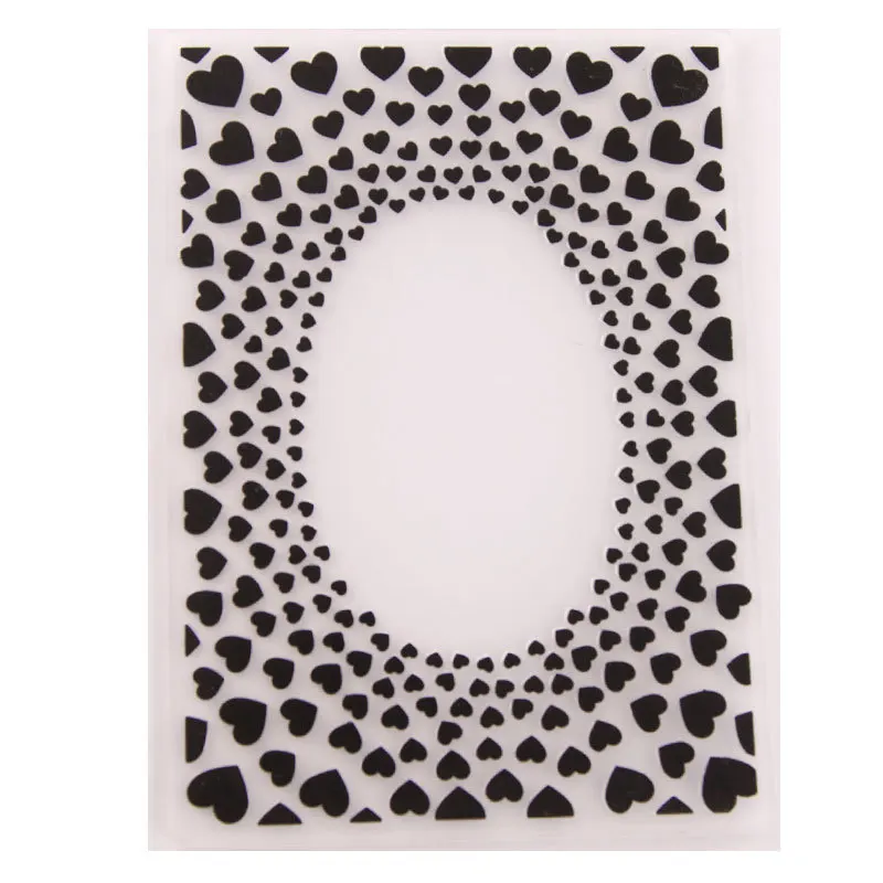 Heart print DIY Plastic Embossing Folders for DIY Scrapbooking Paper
