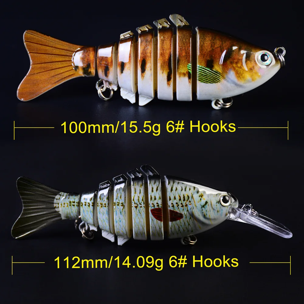 Бренд Lida fish 6 комплектов наживки набор приманок искусственная наживка многосекционная рыба костюм Встроенная приманка Реалистичная и разнообразная