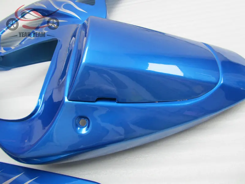 Создайте ваш обтекатели комплект для Suzuki K1 2001-2003 GSXR750 01 02 03 GSXR600 GSXR 600 750 серебро пламя комплекты мотоциклетных обтекателей
