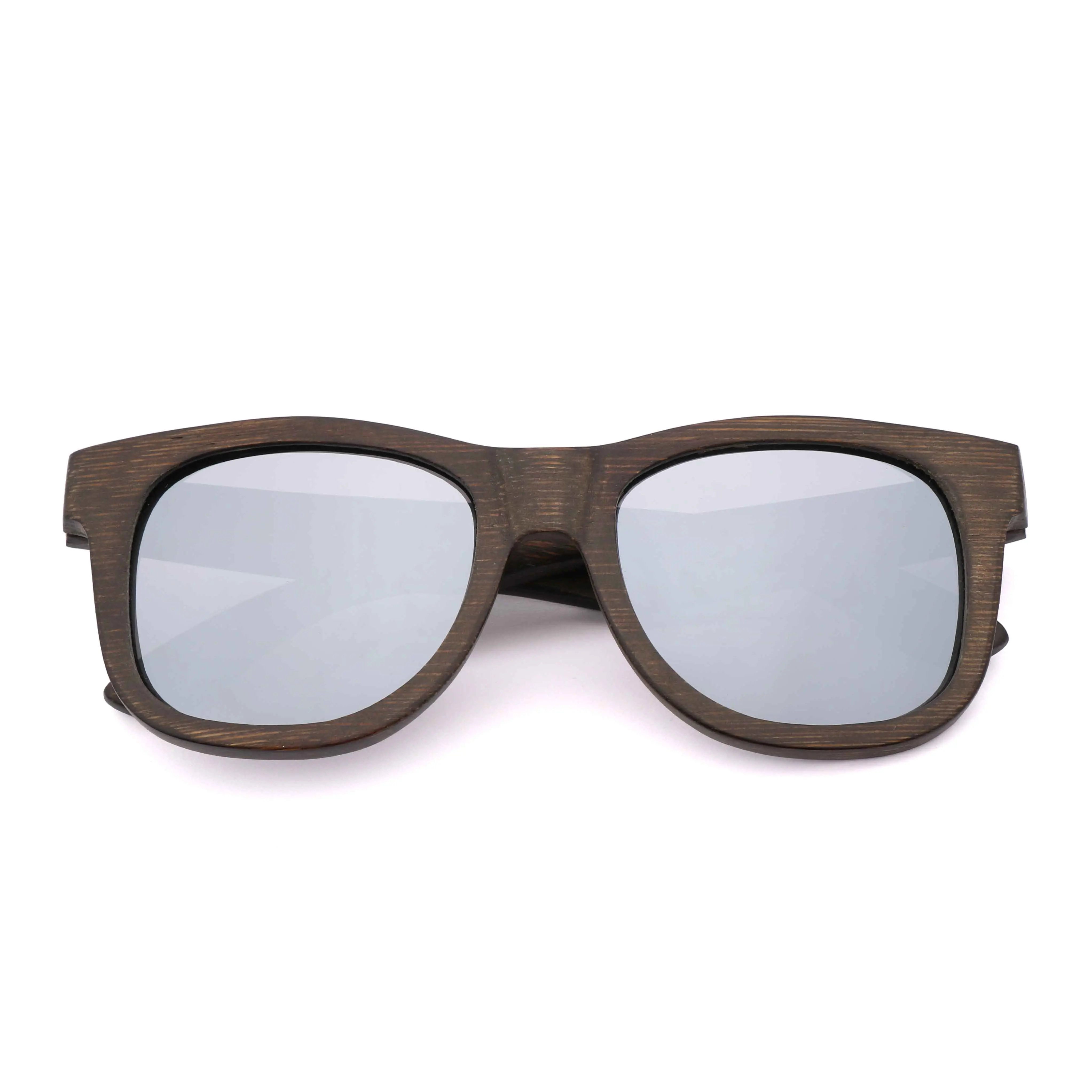 Устойчивые и экологически чистые бамбуковые солнцезащитные очки, поляризованные Защитные мужские солнцезащитные очки, популярные женские солнцезащитные очки по всему миру - Цвет линз: SILVER