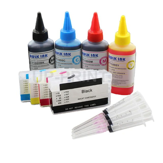 UP – 1 kit de recharge de cartouche d'encre 950 951 + 100ml, encre à  colorant