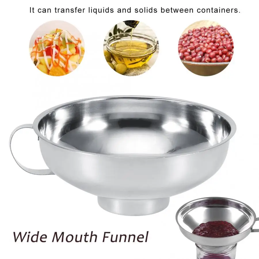 

Meat Grinder parts Stainless Steel Wide Mouth Canning Funnel Hopper Filter Food Jam Enema Funnel Kitchen Gadgets
