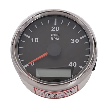 

85mm Marine Tachometer Boat Tacho Gauge for Car Digital Hourmeter 4000RPM 12/24V