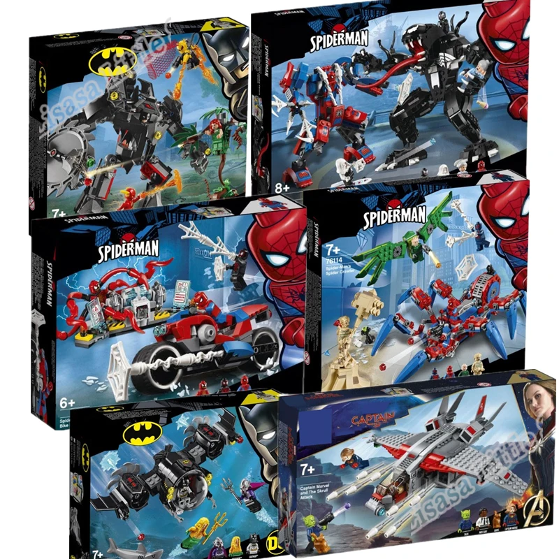 

New Avengers 4 Endgame Spider Batman Legoinglys Marvel Set 76113 76114 76115 76119 Building Blocks Brick Toys For Children