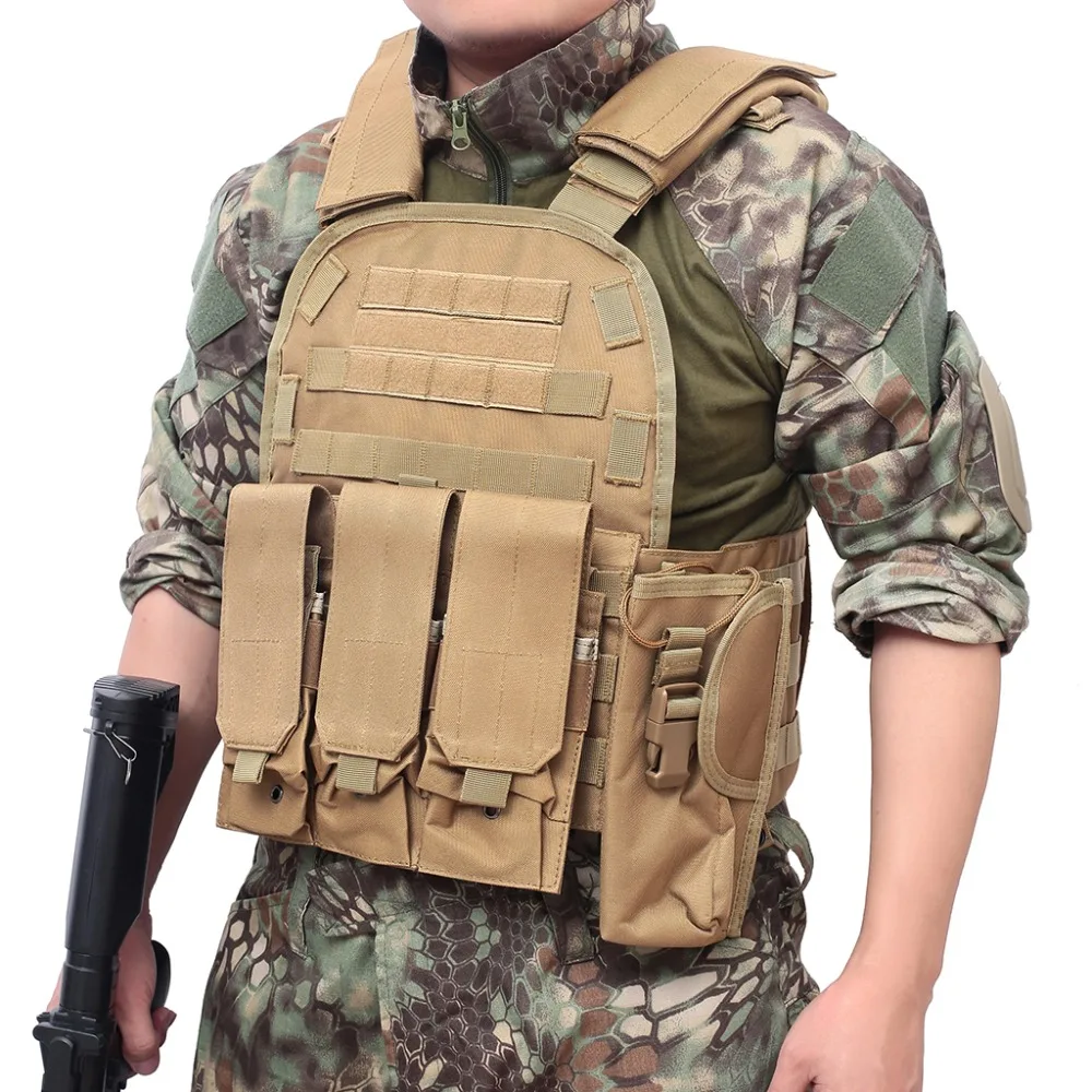 6094 Tactical Vest Molle 900D Nylon Body armor Hunting plate Carrier Airsoft 094K M4 Pouch Combat Gear Multicam