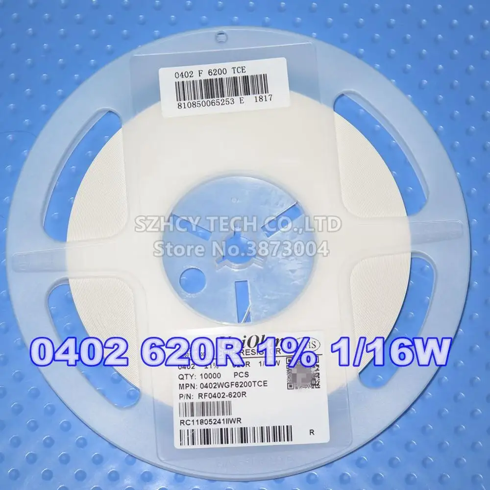 

10000Pcs 0402 620R 1% 1/16W RF0402-620R New and origianl