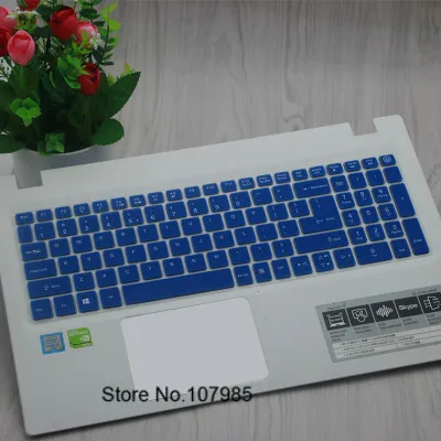 Blue 15 17 дюймов клавиатура протектор Силиконовой Крышки для acer ASPIRE E5-722G E5-573 573 г 573 т 532G G-557U E5-722 E5-574G E15-257 TMP257G - Цвет: Blue