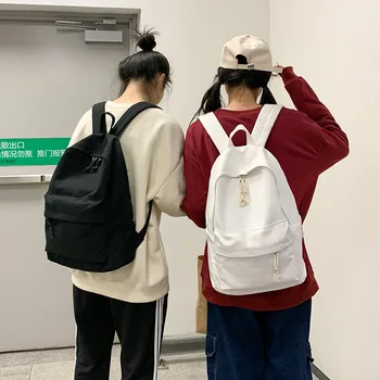 

2020 New Women's Korean Backpack Backpack Canvas Lady Backpack Wild Casual Backpack