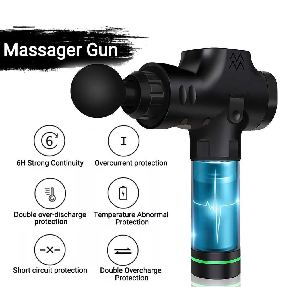 - Newest Fascia Massage Gun Muscle Relaxation Hand Held Deep Tissue Muscle Relief Vibration Fitness Massager with LED Indicator