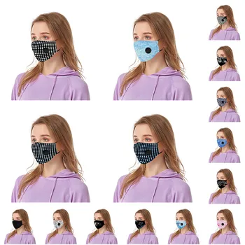 

Women Face-Cover Dustproof Protective Fashion Printing With Breathing Valve Washable Reusable mascaras Bag Parts&Accessories