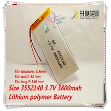 Литиевая батарея новая 3552140 3,7 V 3800MAH литий-полимерная аккумуляторная батарея