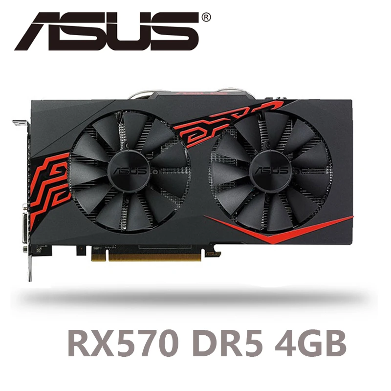 Видеокарта ASUS RX 570 4 Гб 256 бит GDDR5 видеокарты для AMD 500 серии VGA карты RX570 DisplayPort HDMI