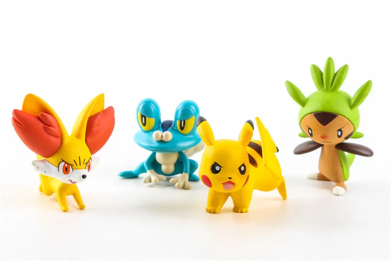4Pcs/lot Cute Pokemon Pokeball Action Figure Dolls Pikachu Elf Grasping The Ball Toys Cute PokeBall Toys Kids Gift