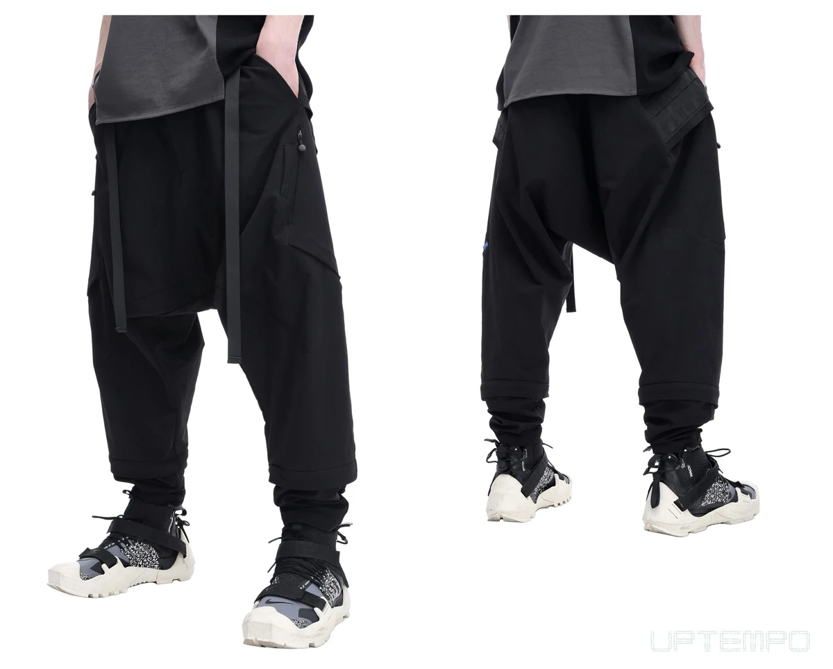 Reindee Lusion 21 ss 2 in 1 Molle system low crotch samurai pants techwear water repellent multi pockets waist adjustment
