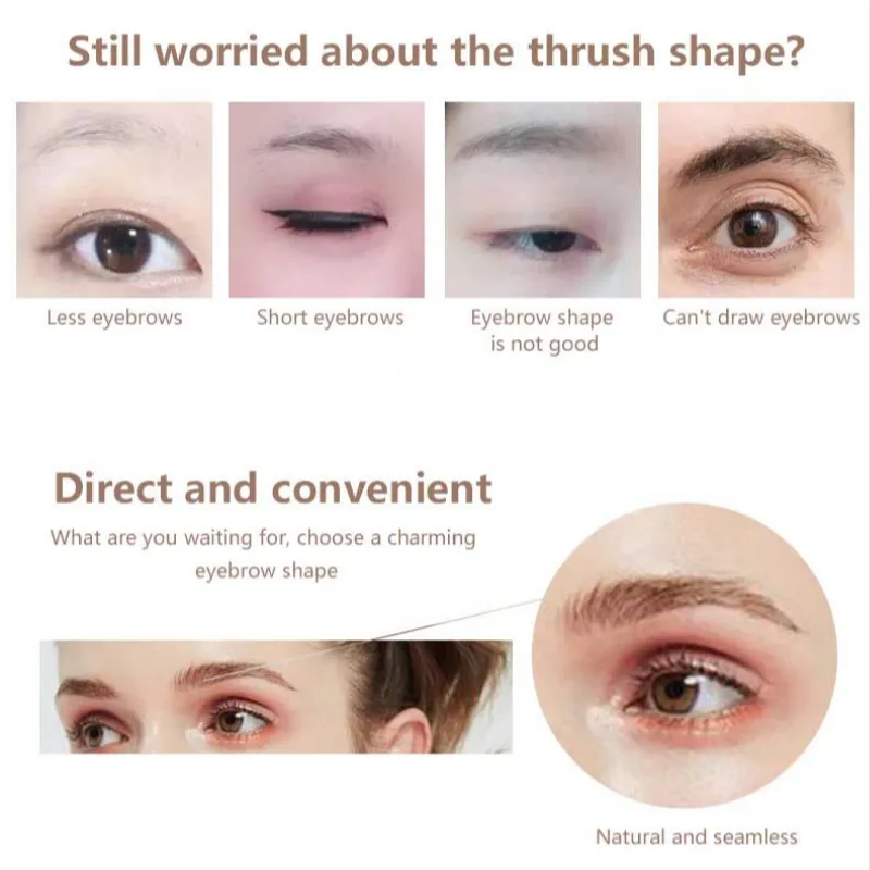 Новый 6D волосы как макияжа бровей Водонепроницаемый брови татуировки Стикеры