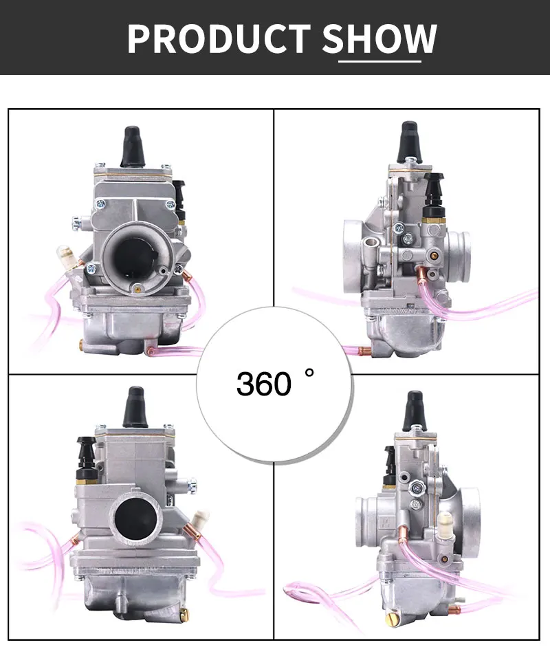 TM24mm Flat Slide High Performance Motorcycle Carburetor with power jet Carb Racing Scooter ATV Pit Bike for YAMAHA - - Racext 18