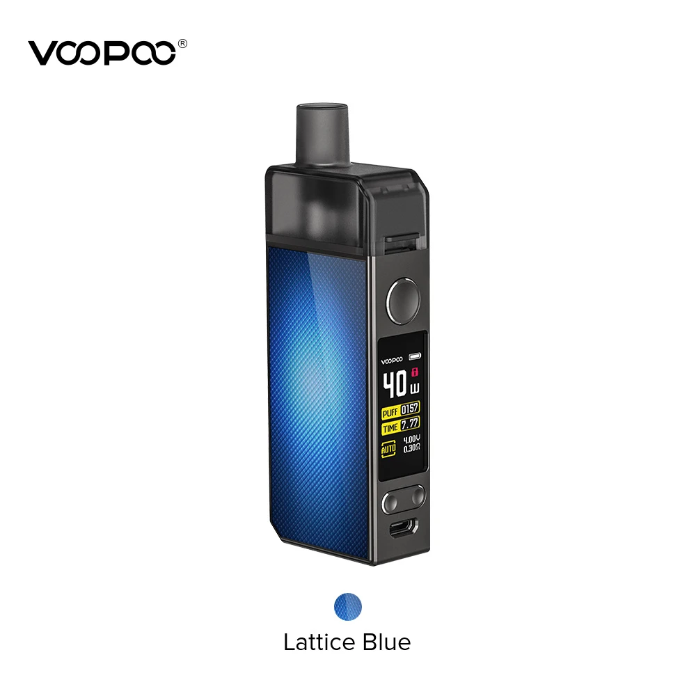 VOOPOO NAVI vape комплект 1500 мАч батарея 3,8 мл бак pod Комплект GENE. AI чип и 40 Вт электронная сигарета Fit PnP катушка испаритель vs vinci - Цвет: Lattice Blue