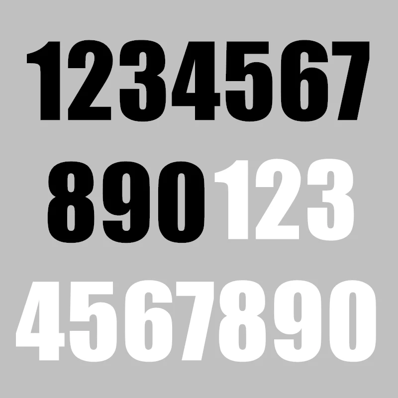 Digital patches for Clothing Heat Transfer Iron-on Stickers diy patch phone number black white applique clothes Height 4cm | Дом и сад