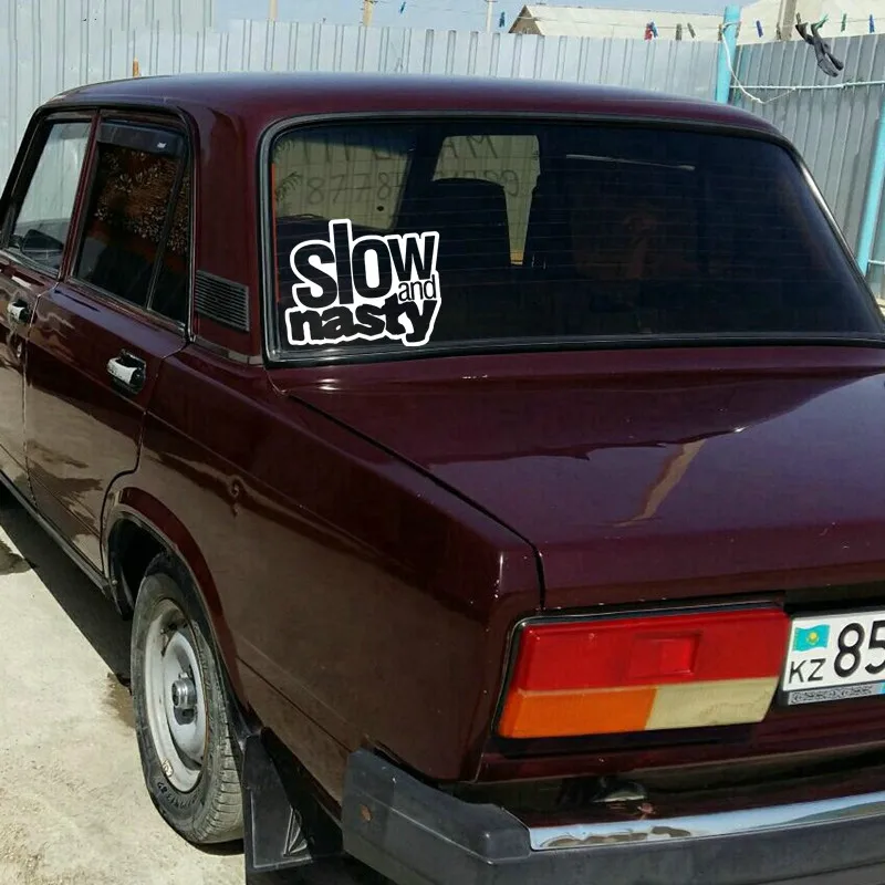 Медленно и противно Забавный автомобиль для Авто/бампер/окно виниловая наклейка
