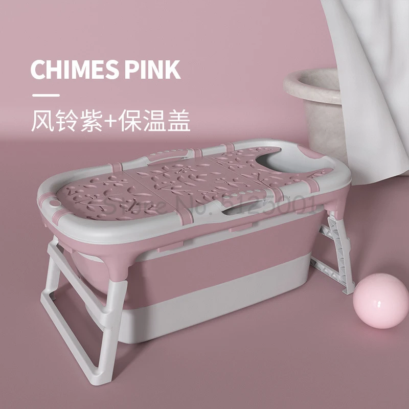 Adult Foldable Bath Barrel Adult Bath Barrel Household Body Constant Temperature Bath Barrel Bath Tube Plastic Thickening - Цвет: Шоколад