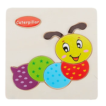 

Toys for Baby Colorful Wooden Puzzle Animal Educational Developmental Baby Kid Training Toy Educational Toy Gift for Baby Caterp