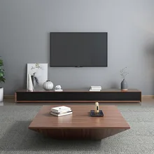 Nordic coffee table TV cabinet combination simple small apartment Italian minimalist light luxury coffee table TV cabinet living