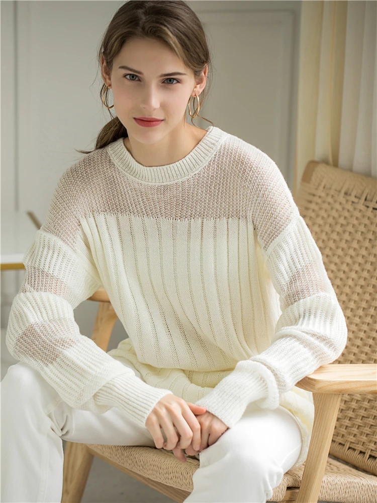 Colorfaith женский свитер платья пуловер осень зима корейский стиль модный пэчворк прозрачный Элегантный Повседневный SW412