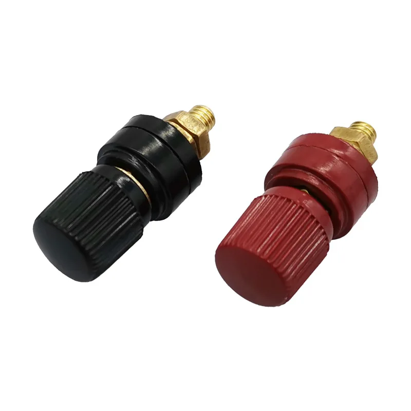 

1Pcs black Red 6mm Brass Posts Terminal Blocks Power Supply Terminals M6 Welding Machine Inverter Post Connector